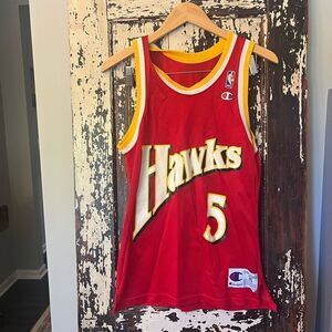 Champion Vintage Danny Manning # 5 Red Hawks NBA Basketball Jersey. Size 36